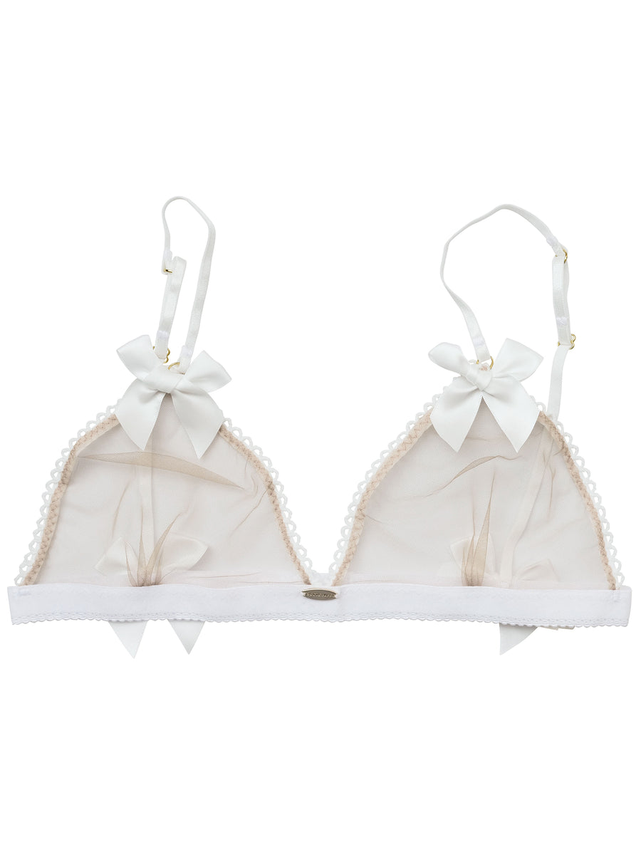 Emmi Triangle Bralette White
