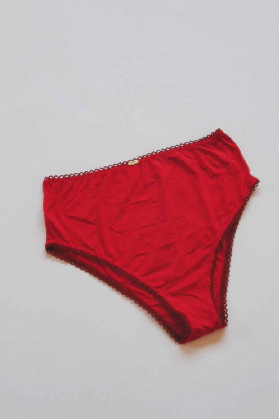 Bamboo Red High Waist Knicker