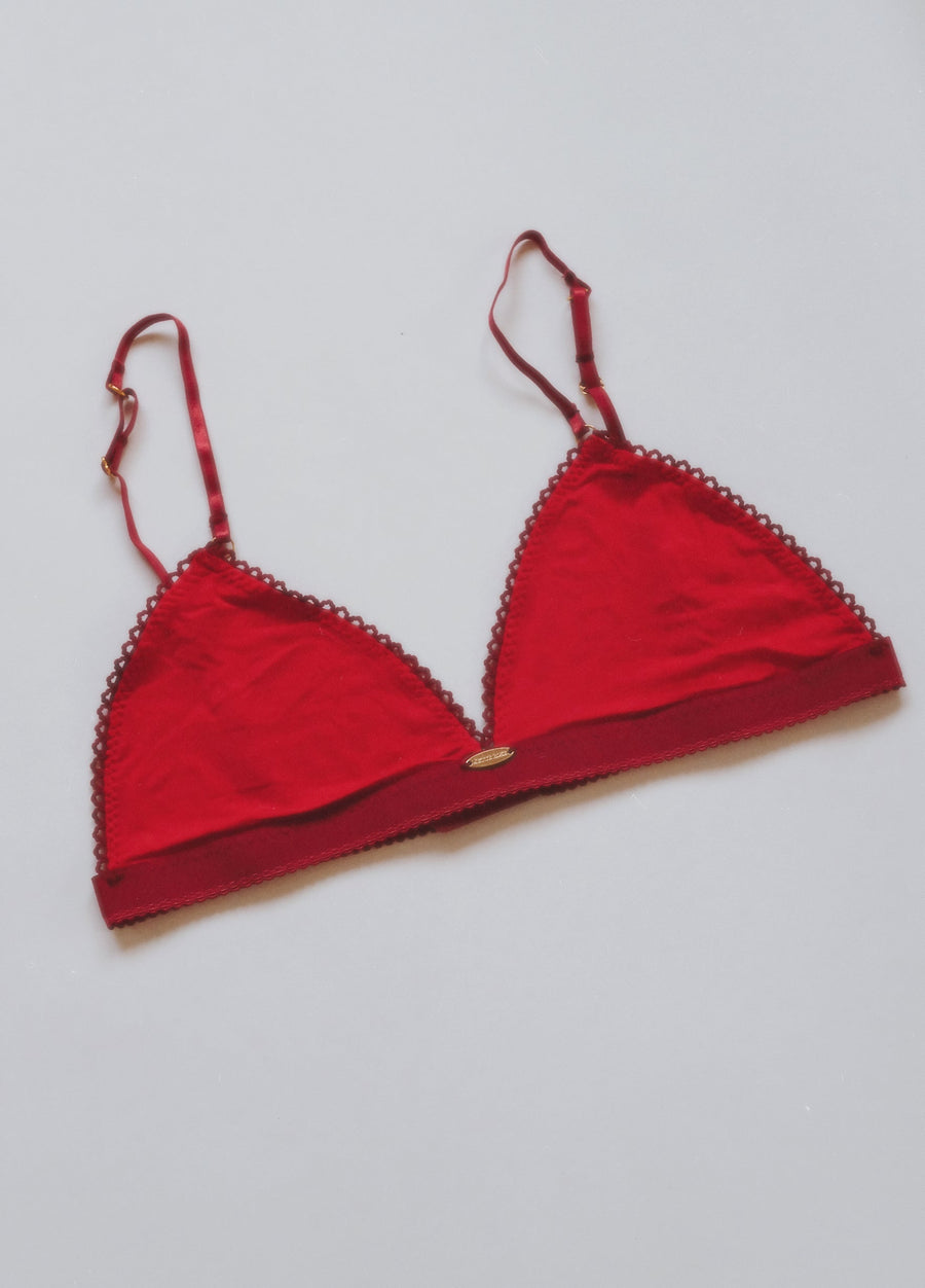 Bamboo Red Triangle Bralette