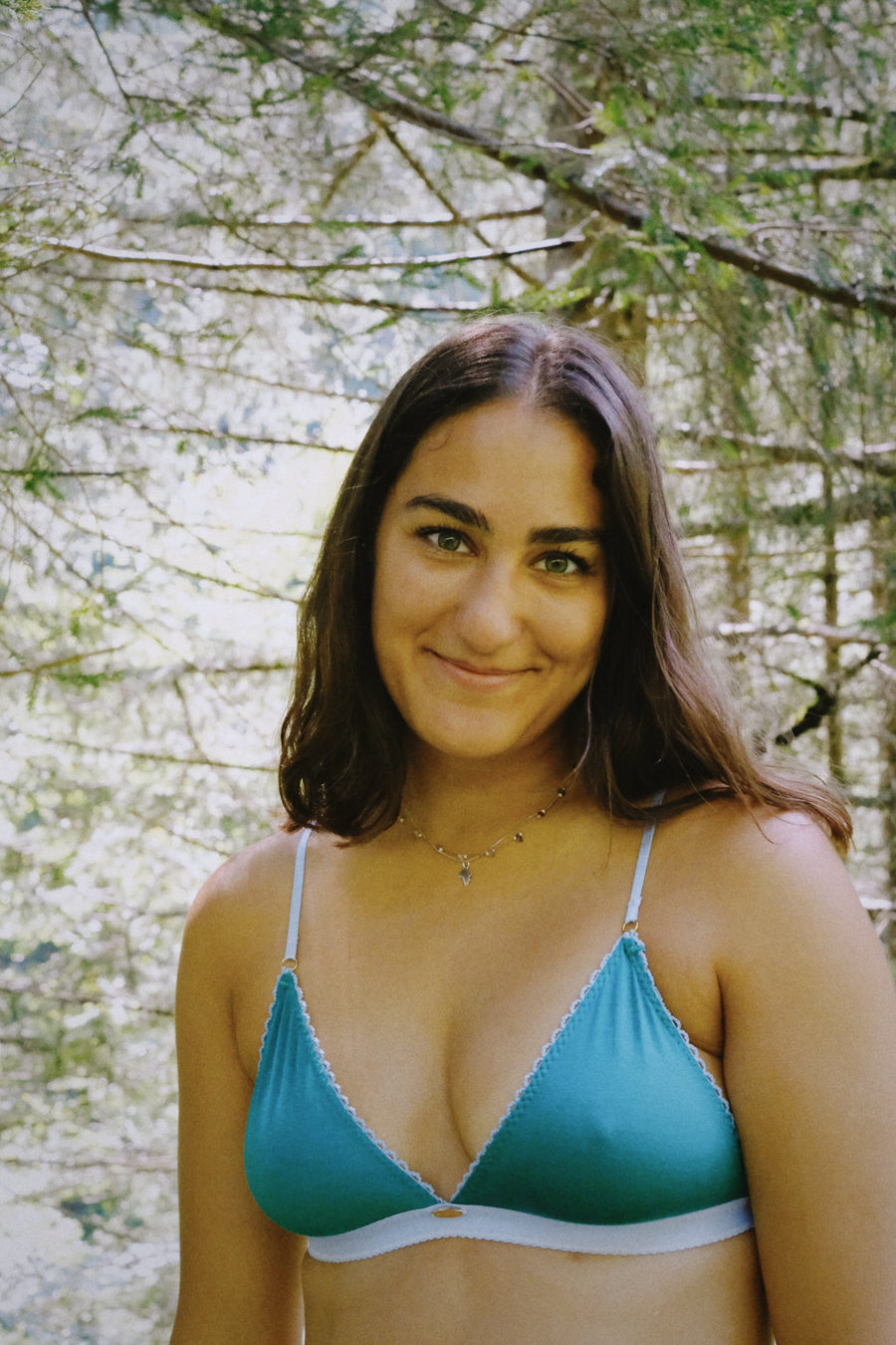 Bamboo Teal Triangle Bralette