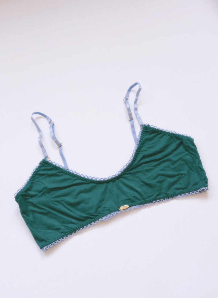 Bamboo Teal Crop Bralette