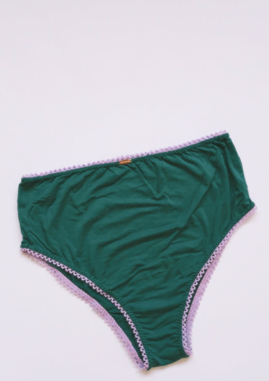 Bamboo Teal High Waist Knicker